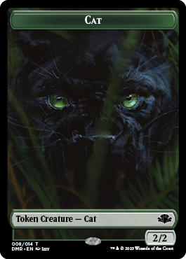 Goblin // Cat (008) Double-Sided Token [Dominaria Remastered Tokens] | Total Play