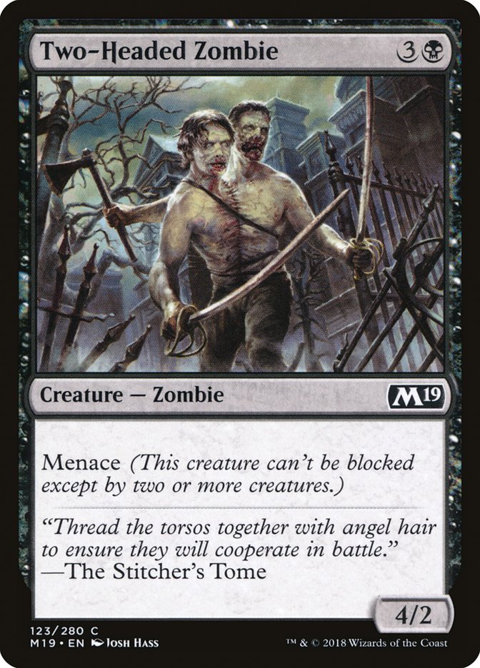Two-Headed Zombie [Core Set 2019] | Total Play