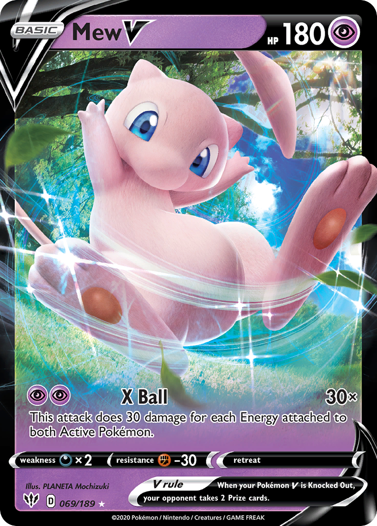 Mew V (069/189) (Jumbo Card) [Sword & Shield: Darkness Ablaze] | Total Play