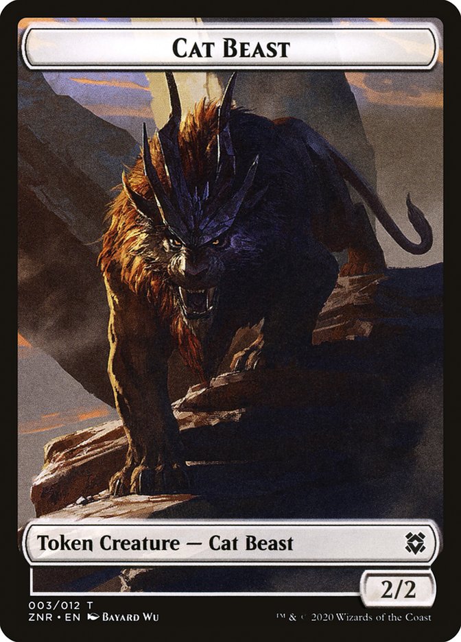 Cat Beast Token [Zendikar Rising Tokens] | Total Play