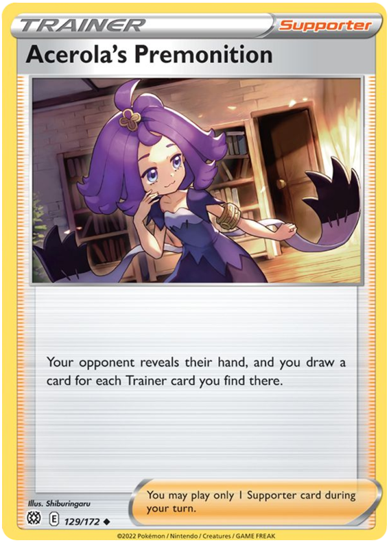 Acerola's Premonition (129/172) [Sword & Shield: Brilliant Stars] | Total Play