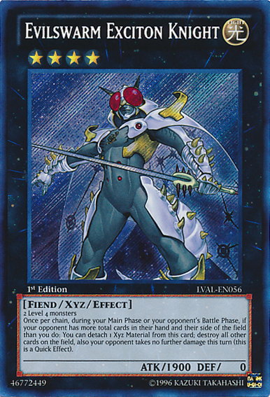 Evilswarm Exciton Knight [LVAL-EN056] Secret Rare | Total Play