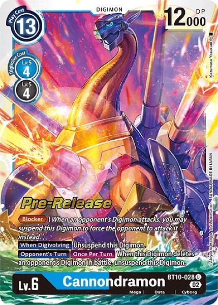 Cannondramon [BT10-028] [Xros Encounter Pre-Release Cards] | Total Play