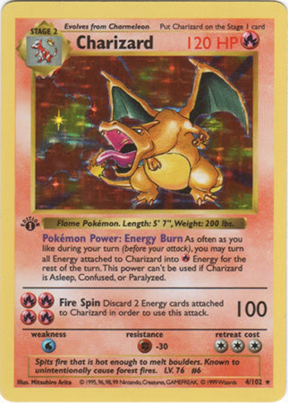 Charizard (4/102) (Shadowless) [Base Set 1st Edition] | Total Play