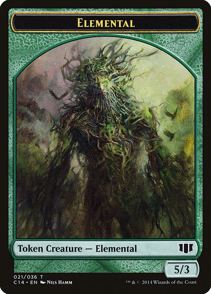 Elemental // Beast (019/036) Double-Sided Token [Commander 2014 Tokens] | Total Play
