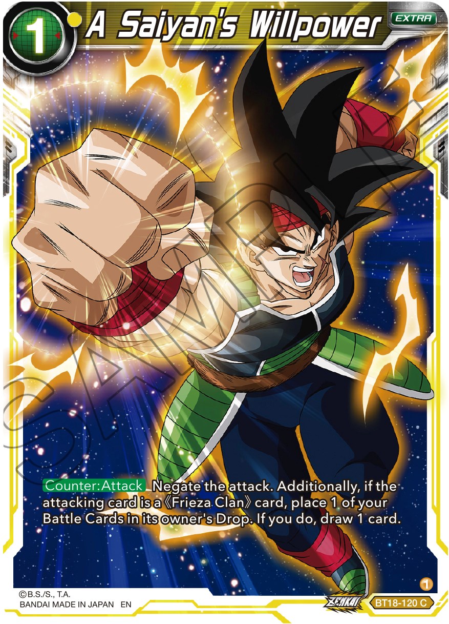 A Saiyan's Willpower (BT18-120) [Dawn of the Z-Legends] | Total Play