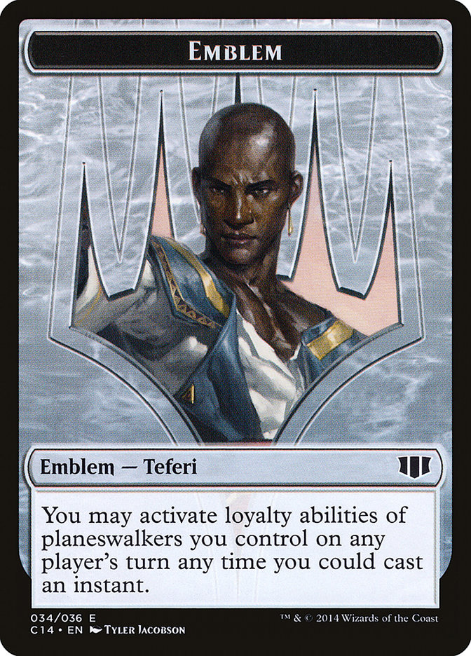 Teferi, Temporal Archmage Emblem // Zombie (011/036) Double-Sided Token [Commander 2014 Tokens] | Total Play