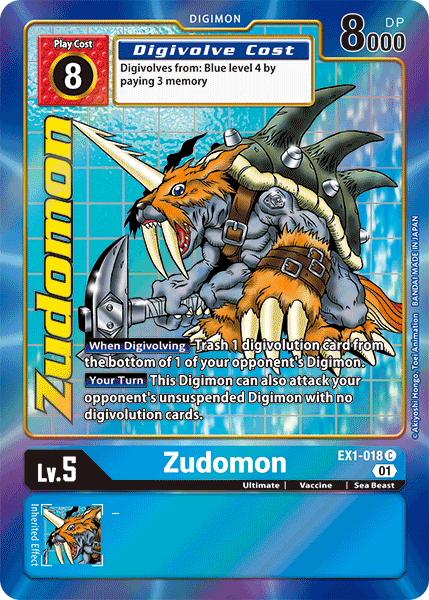 Zudomon [EX1-018] (Alternate Art) [Classic Collection] | Total Play