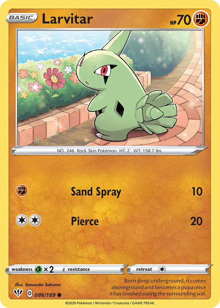 Larvitar (086/189) [Sword & Shield: Darkness Ablaze] | Total Play