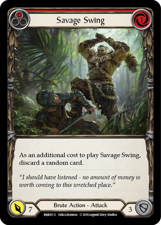 Savage Swing (Red) [RNR011-C] (Rhinar Hero Deck)  1st Edition Normal | Total Play