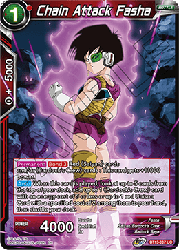 Chain Attack Fasha (Uncommon) (BT13-007) [Supreme Rivalry] | Total Play