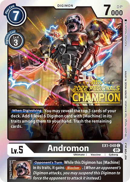 Andromon [EX1-048] (2022 Championship Online Regional) (Online Champion) [Classic Collection Promos] | Total Play