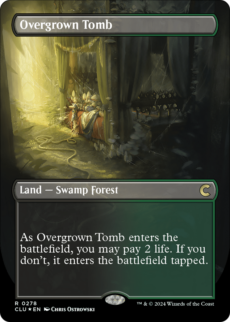 Overgrown Tomb (Borderless) [Ravnica: Clue Edition] | Total Play