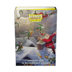 Dragon Shield: Japanese Size 60ct Brushed Art Sleeves - Christmas (2023) | Total Play