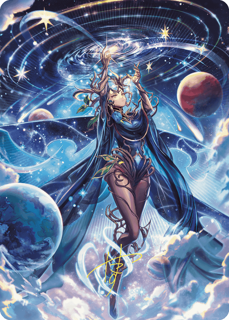 Omniscience Anime Art Card (Gold-Stamped Signature) [Wilds of Eldraine Art Series] | Total Play