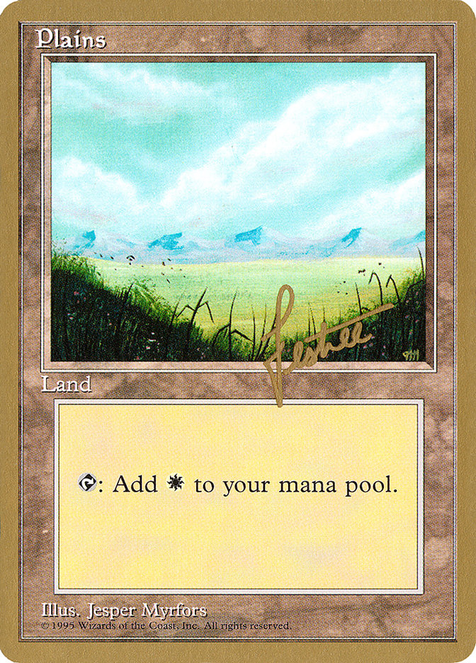 Plains (bl366) (Bertrand Lestree) [Pro Tour Collector Set] | Total Play