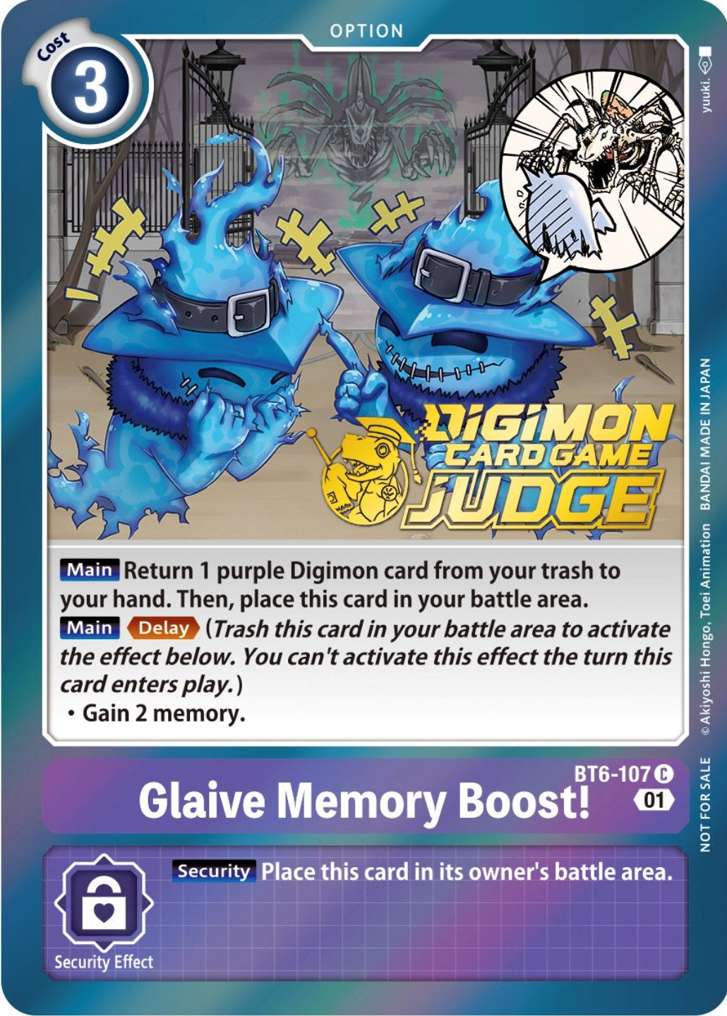 Glaive Memory Boost! [BT6-107] (Judge Pack 3) [Double Diamond Promos] | Total Play