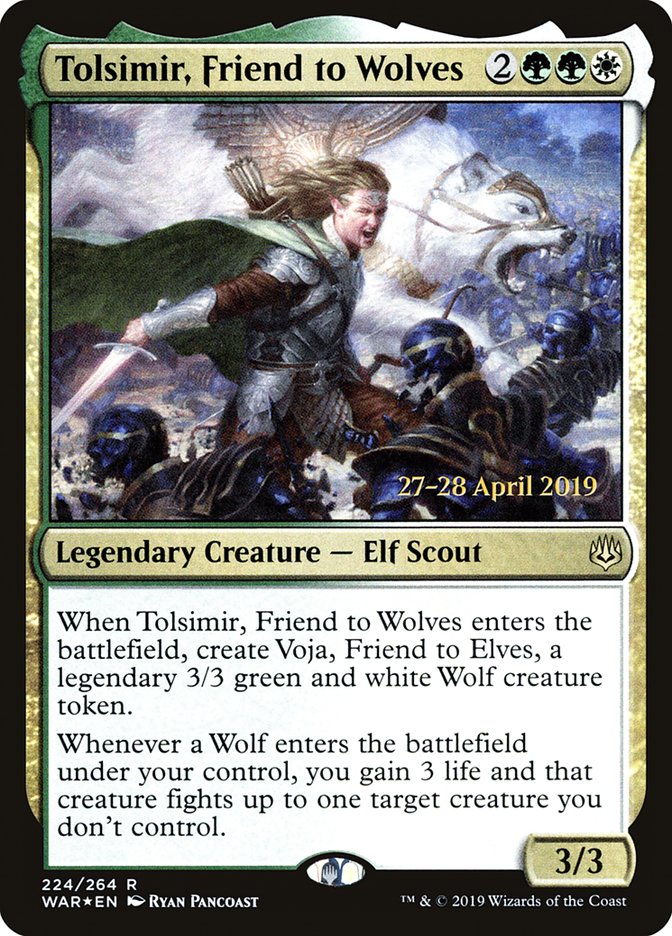 Tolsimir, Friend to Wolves [War of the Spark Prerelease Promos] | Total Play