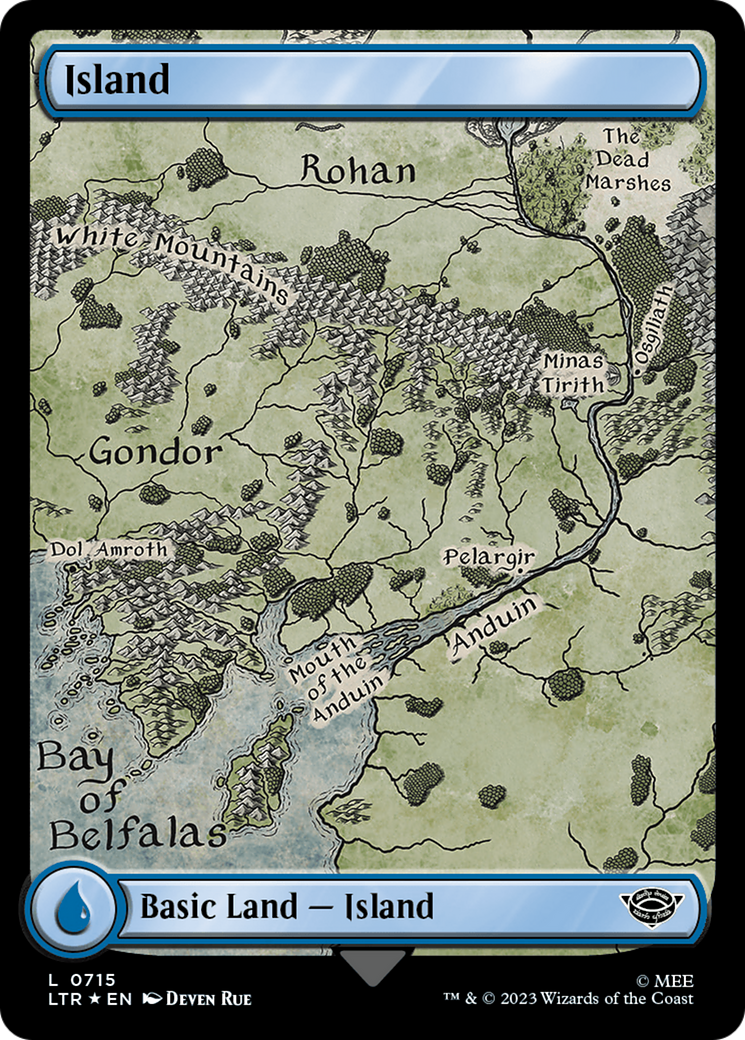 Island (0715) (Surge Foil) [The Lord of the Rings: Tales of Middle-Earth] | Total Play