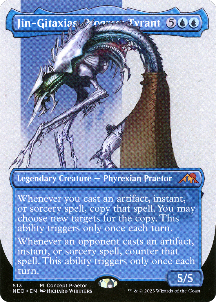 Jin-Gitaxias, Progress Tyrant (Borderless Concept Praetors) [Phyrexia: All Will Be One] | Total Play