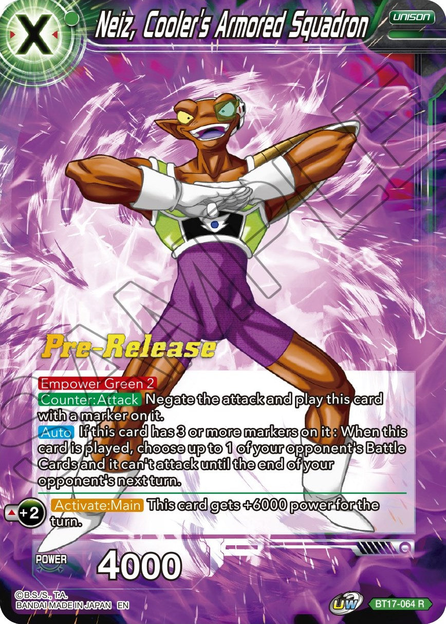 Neiz, Cooler's Armored Squadron (BT17-064) [Ultimate Squad Prerelease Promos] | Total Play