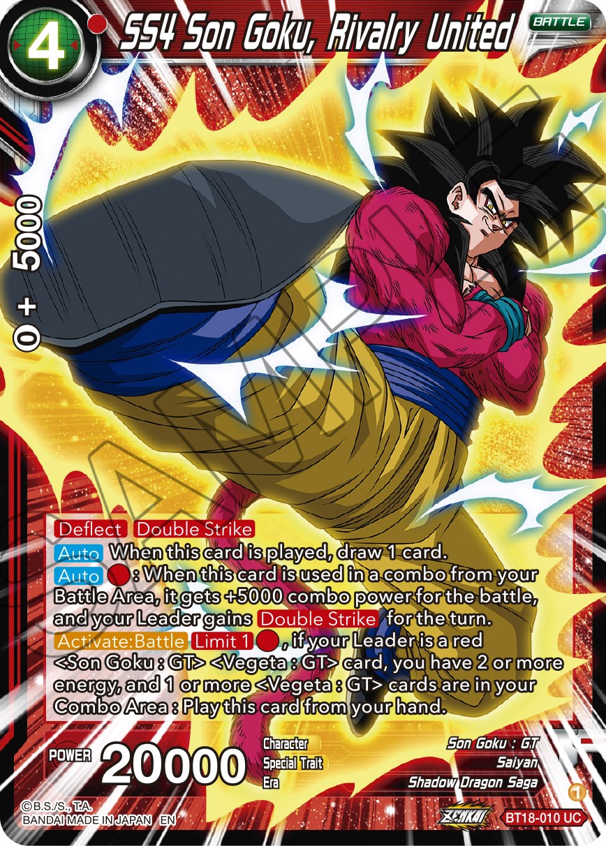 SS4 Son Goku, Rivalry United (BT18-010) [Dawn of the Z-Legends] | Total Play
