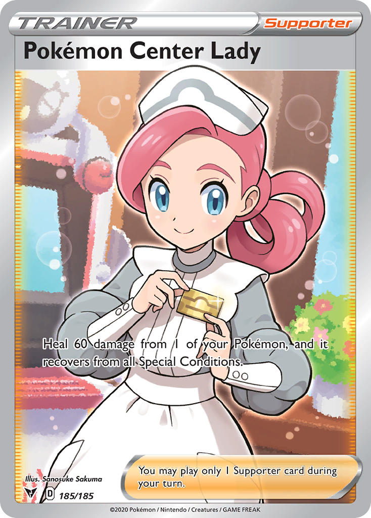 Pokemon Center Lady (185/185) [Sword & Shield: Vivid Voltage] | Total Play