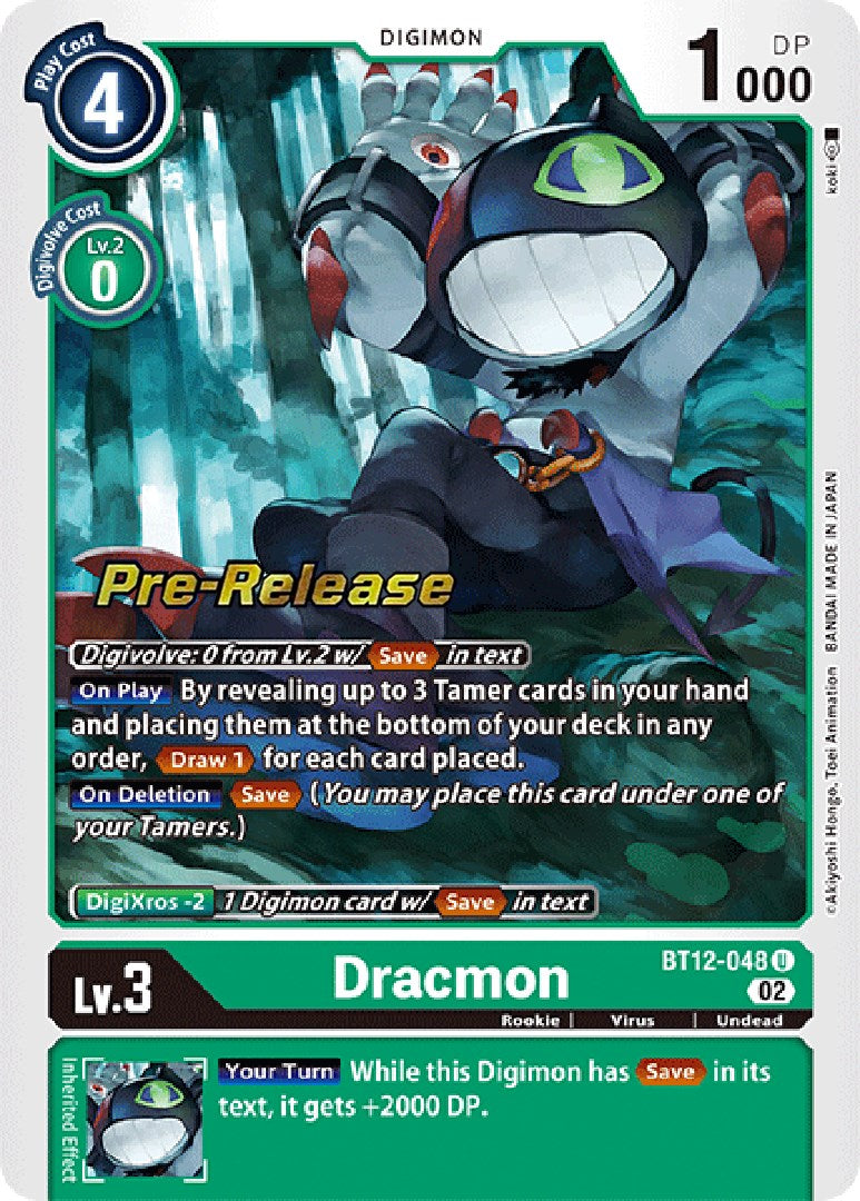 Dracmon [BT12-048] [Across Time Pre-Release Cards] | Total Play