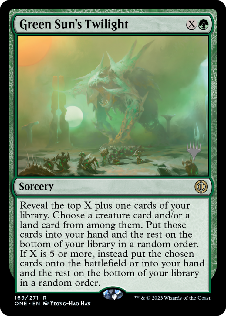 Green Sun's Twilight (Promo Pack) [Phyrexia: All Will Be One Promos] | Total Play