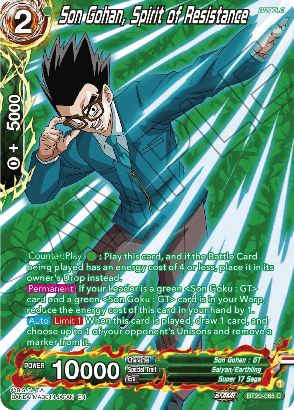 Son Gohan, Spirit of Resistance (Silver Foil) (BT20-065) [Power Absorbed] | Total Play