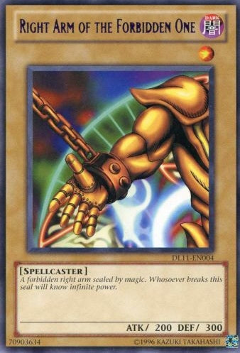 Right Arm of the Forbidden One (Purple) [DL11-EN004] Rare | Total Play