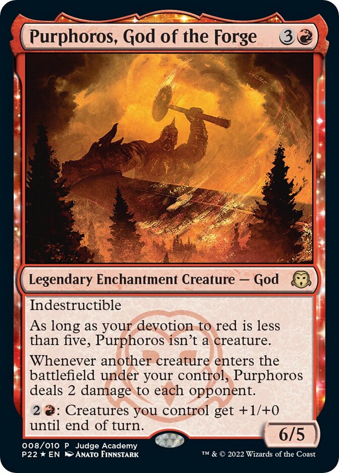 Purphoros, God of the Forge [Judge Gift Cards 2022] | Total Play