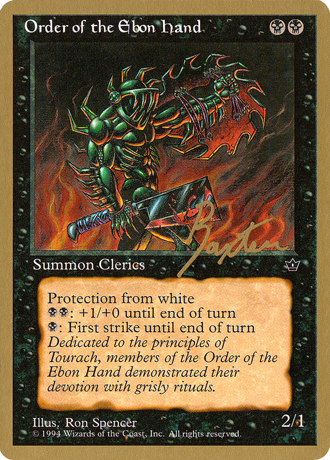 Order of the Ebon Hand (Spencer) (George Baxter) [Pro Tour Collector Set] | Total Play