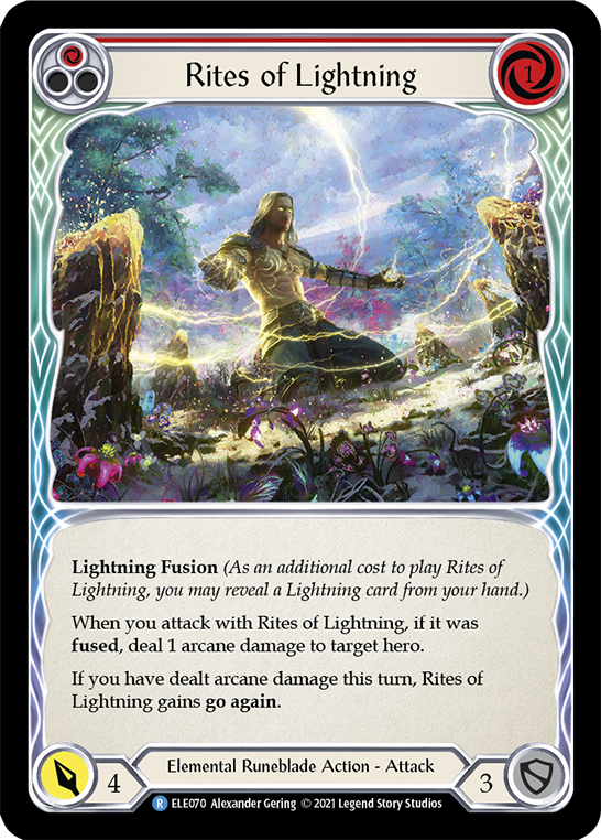 Rites of Lightning (Red) [ELE070] (Tales of Aria)  1st Edition Normal | Total Play