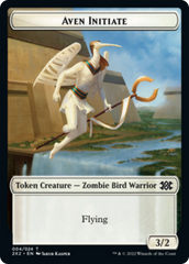 Worm // Aven Initiate Double-Sided Token [Double Masters 2022 Tokens] | Total Play