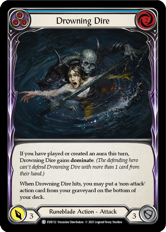 Drowning Dire (Blue) [EVR112] (Everfest)  1st Edition Rainbow Foil | Total Play