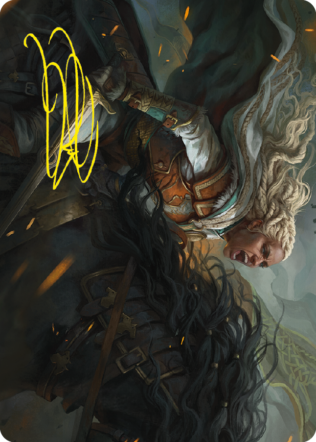 Eowyn, Fearless Knight Art Card (Gold-Stamped Signature) [The Lord of the Rings: Tales of Middle-earth Art Series] | Total Play