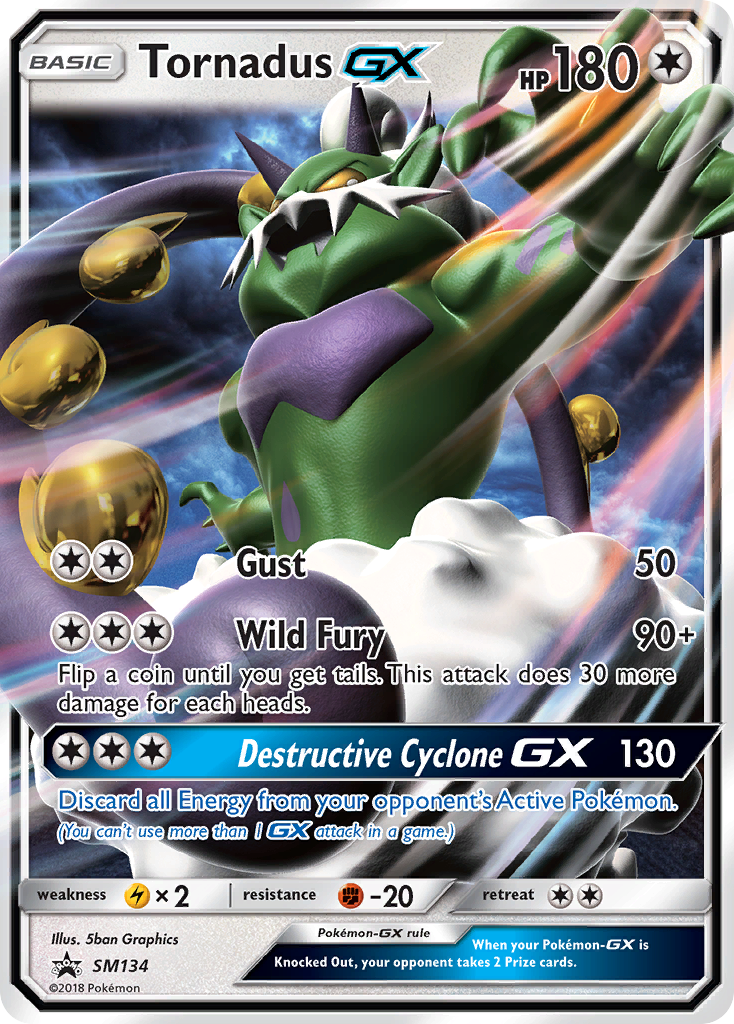 Tornadus GX (SM134) [Sun & Moon: Black Star Promos] | Total Play