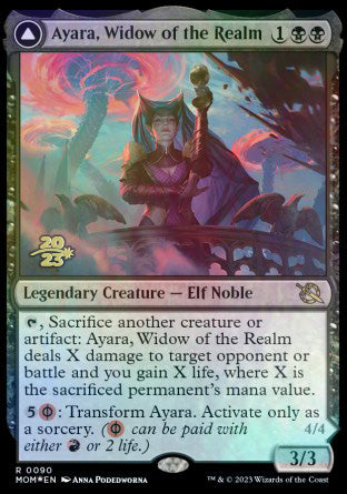 Ayara, Widow of the Realm // Ayara, Furnace Queen [March of the Machine Prerelease Promos] | Total Play