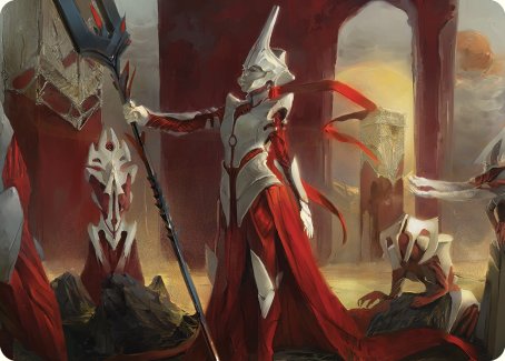 Porcelain Zealot Art Card [Phyrexia: All Will Be One Art Series] | Total Play