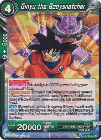 Ginyu the Bodysnatcher (BT10-077) [Rise of the Unison Warrior] | Total Play