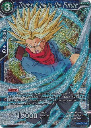 Trunks, Link to the Future (Foil) (EX01-03) [Mighty Heroes] | Total Play