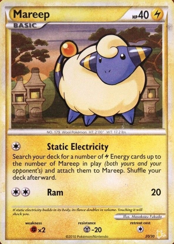 Mareep (20/30) [HeartGold & SoulSilver: Trainer Kit - Raichu] | Total Play