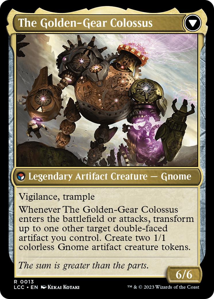 Tetzin, Gnome Champion // The Golden-Gear Colossus [The Lost Caverns of Ixalan Commander] | Total Play