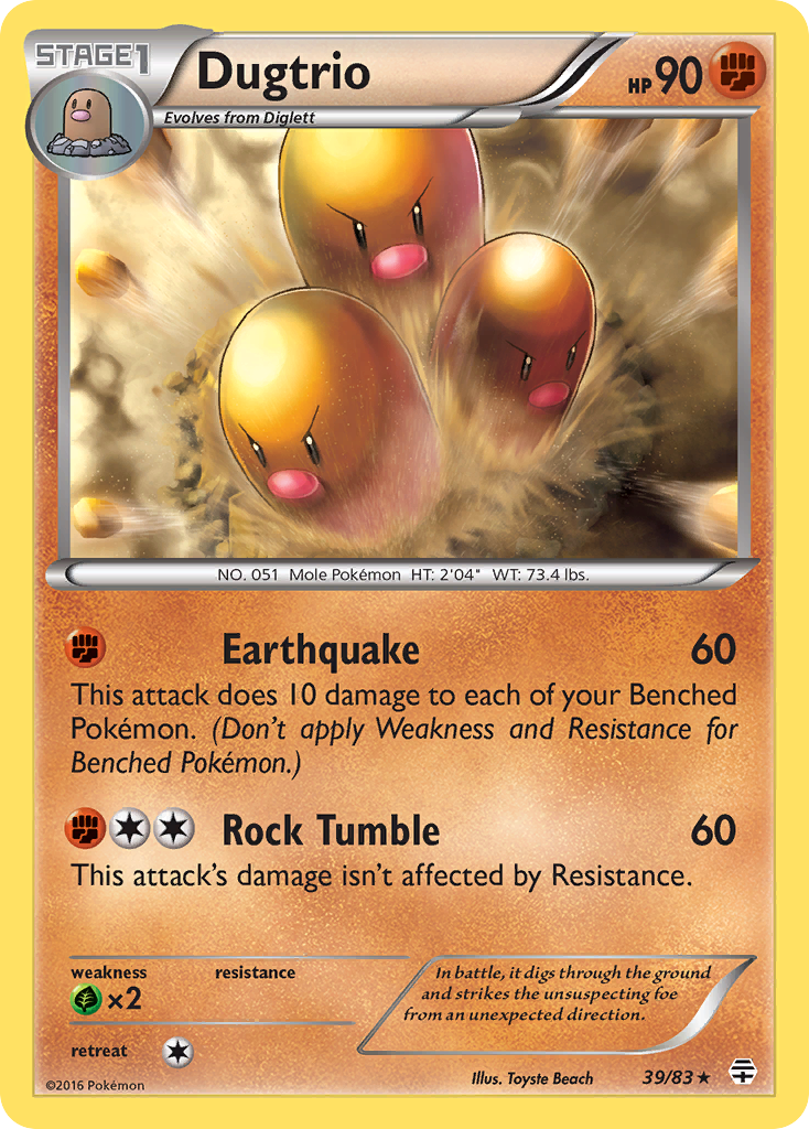 Dugtrio (39/83) [XY: Generations] | Total Play