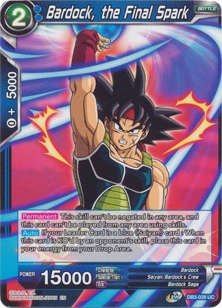 Bardock, the Final Spark (DB3-028) [Giant Force] | Total Play