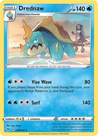 Drednaw (039/185) (Cracked Ice Holo) (Theme Deck Exclusive) [Sword & Shield: Vivid Voltage] | Total Play