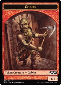 Goblin // Thopter Double-Sided Token (Game Night) [Core Set 2019 Tokens] | Total Play