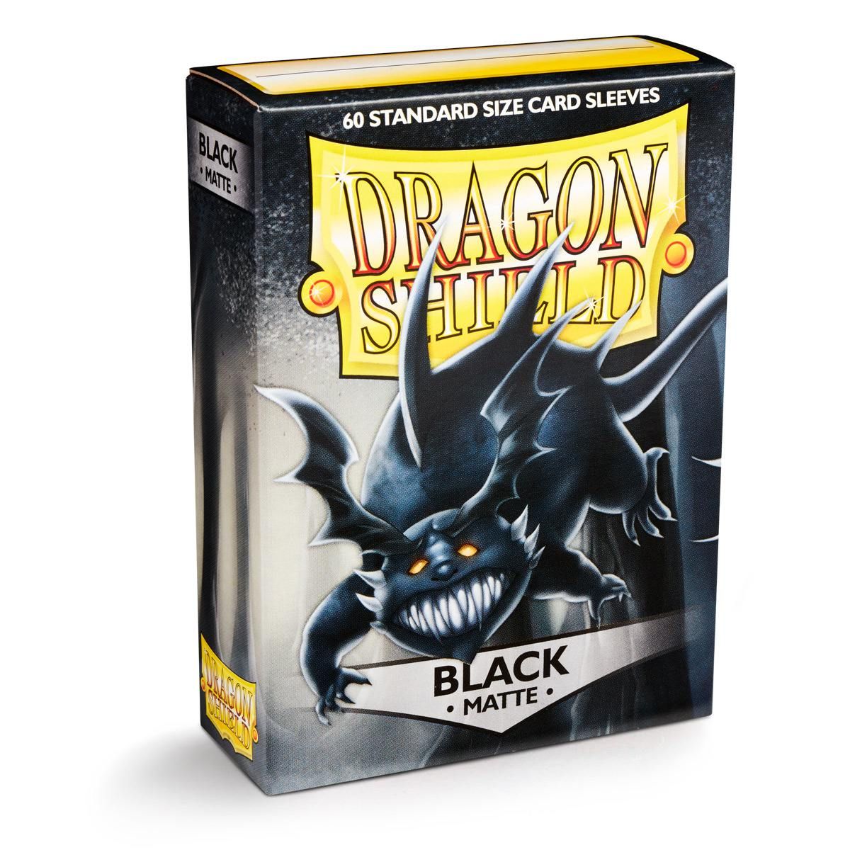 Dragon Shield: Standard 60ct Sleeves - Black (Matte) | Total Play