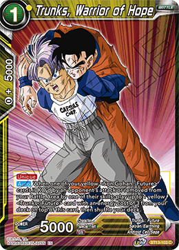 Trunks, Warrior of Hope (Common) (BT13-103) [Supreme Rivalry] | Total Play